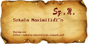 Szkala Maximilián névjegykártya